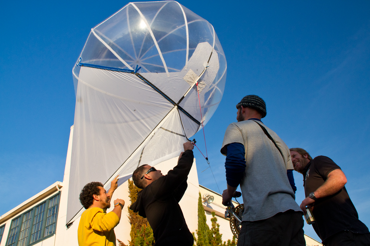 Balloon kite flight Kiteboat Project